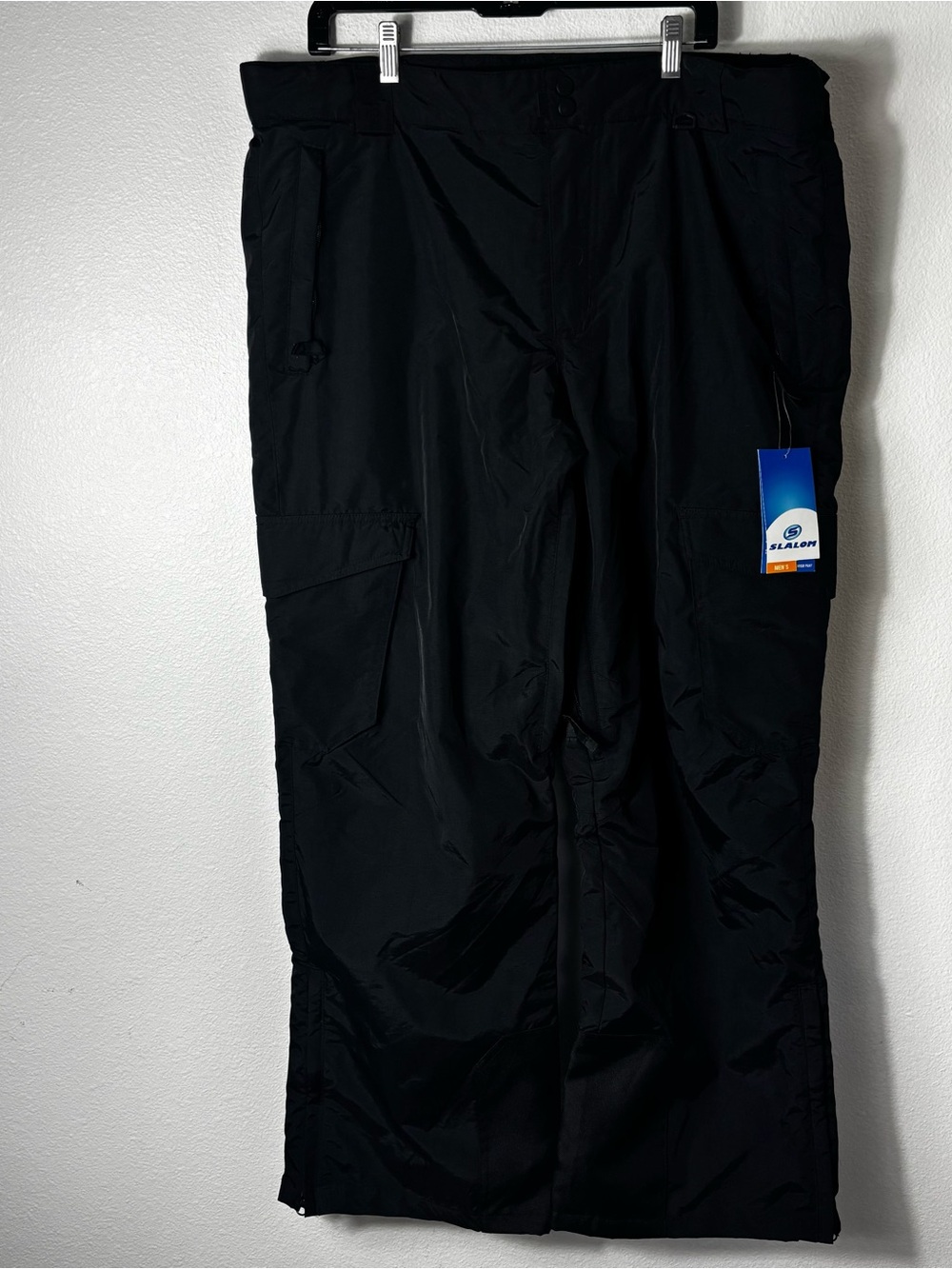 Slalom Men’s Insulated Cargo Snow Pants NWT Black XL